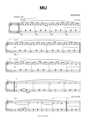 mu - SEAPOOL Sheet Music for Piano (Solo) easy | MuseScore.com