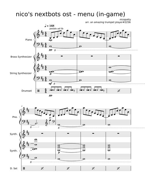 nico's nextbots ost - menu (in-game) – mixed quartet