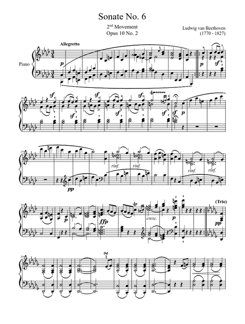 Sonate No. 6, 2nd Movement