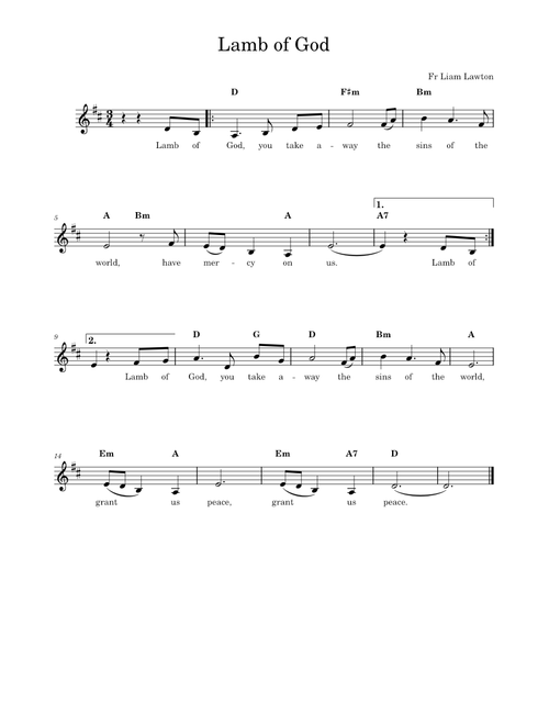 Lamb of God – Fr Liam Lawton