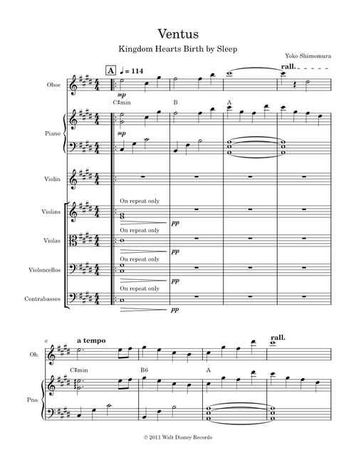 Ventus — Yoko Shimomura — Kingdom Hearts Birth By Sleep
