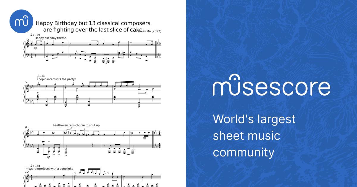 Happy Birthday to You - Misc Traditional Sheet Music for Piano (Solo ...