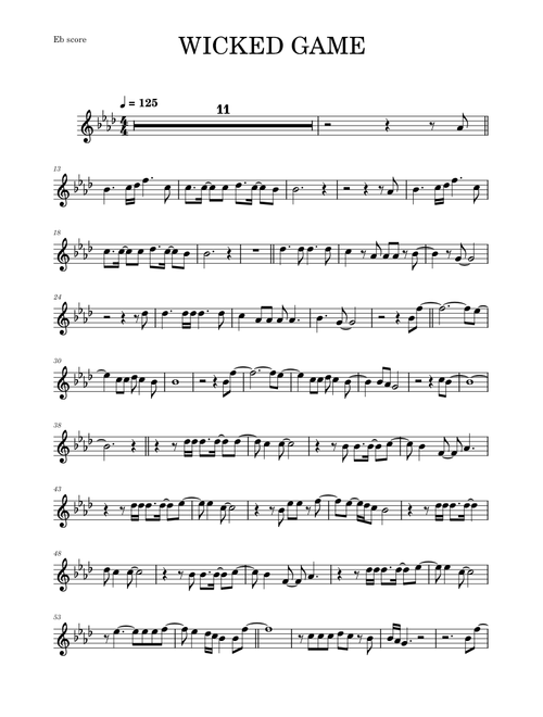 Wicked game (Alto Sax RMX)