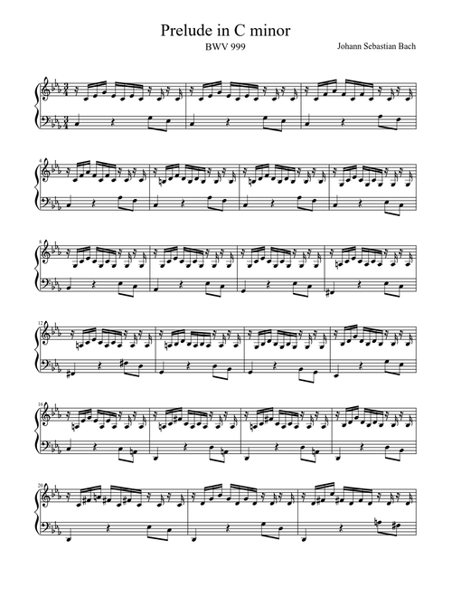 bach sheet music free pdf
