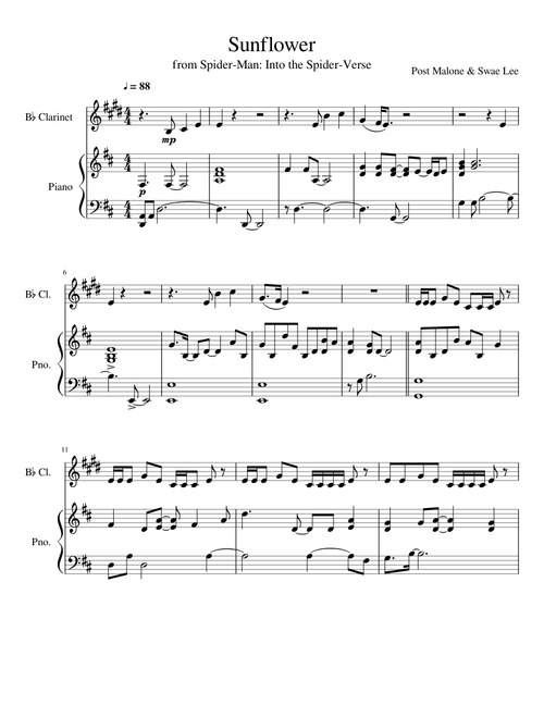 Sunflower Clarinet