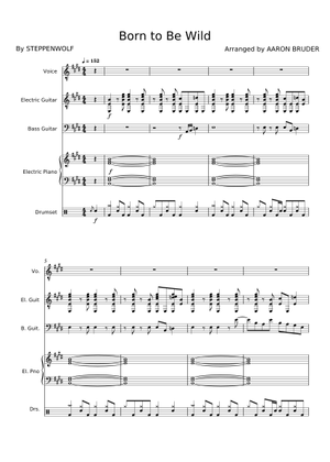 Play Official version of Born to be wild Sheet Music by