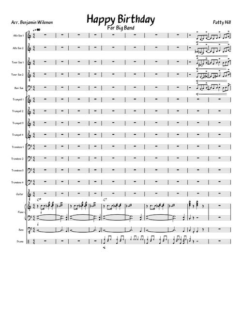 Happy Birthday; For Big Band