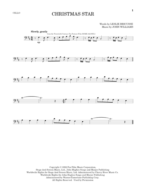 Christmas Star - Leslie Bricusse (Cello Solo)