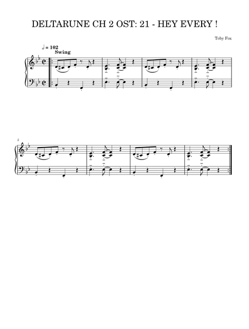 DELTARUNE CH 2 OST: 21 - HEY EVERY !