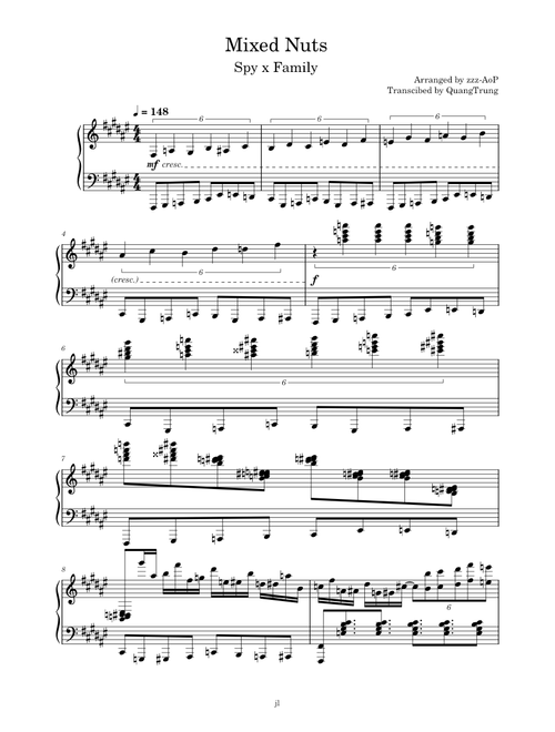 Mixed Nuts Full Version – zzz - Anime on Piano