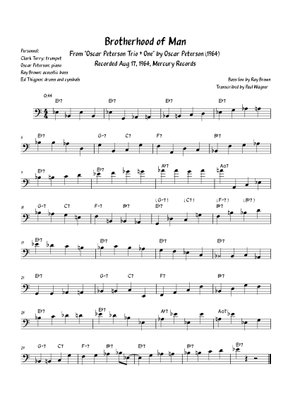 Play Official version of Brotherhood Of Man Sheet Music by Frank