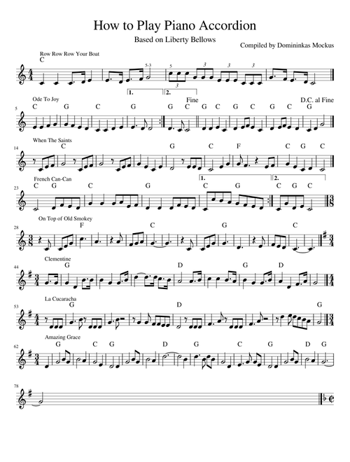 How to Play (12 Bass and 32 Bass) Piano Accordion
