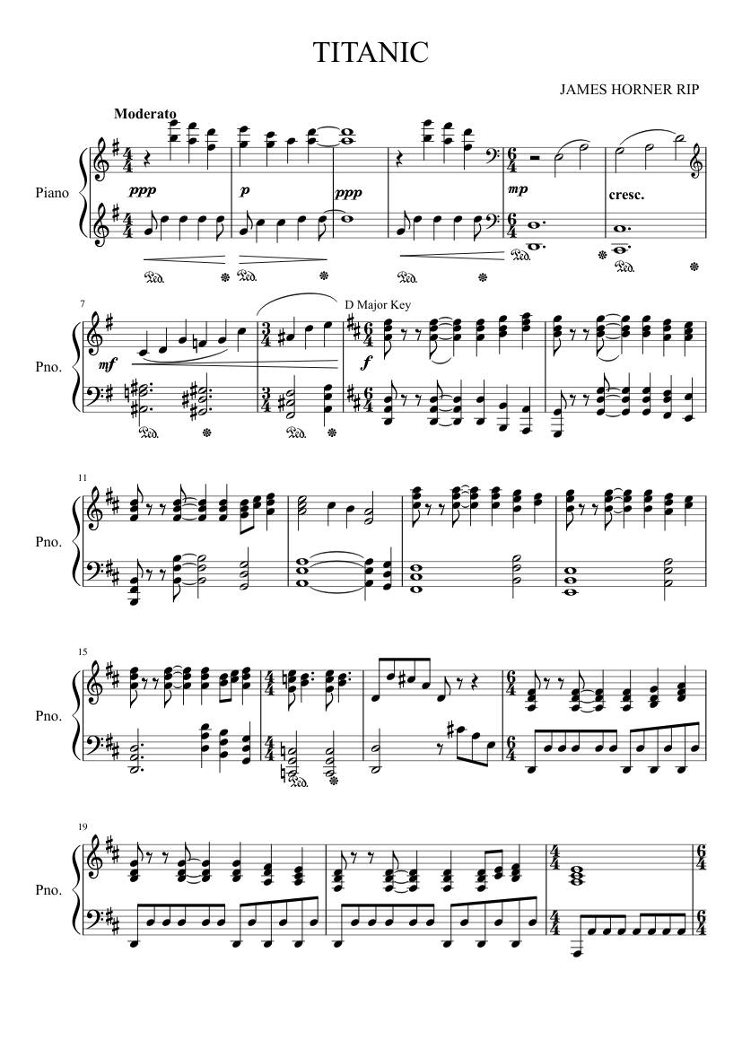 TITANIC Southampton Piano Sheet music for Piano (Solo) 