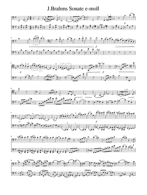 J. BrahmsSonate for cello and piano e-minor, Allegro