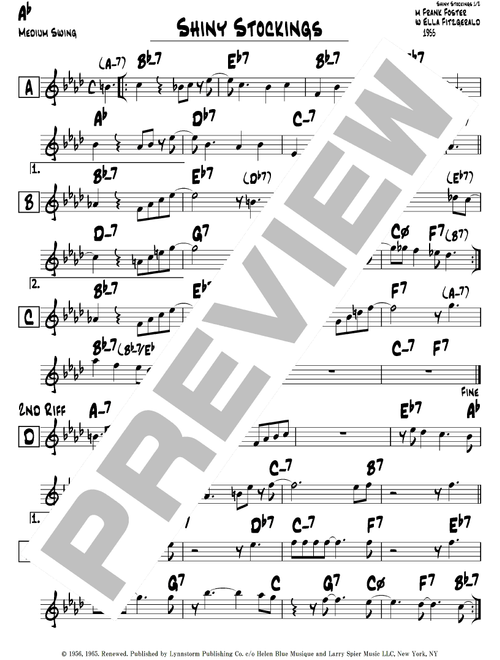 Shiny Stockings (Arr. Jimita) - Count Basie (Lead Sheet - Fake Book)