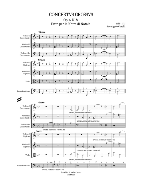 Corelli - Concerto Grosso, Op. 6/8