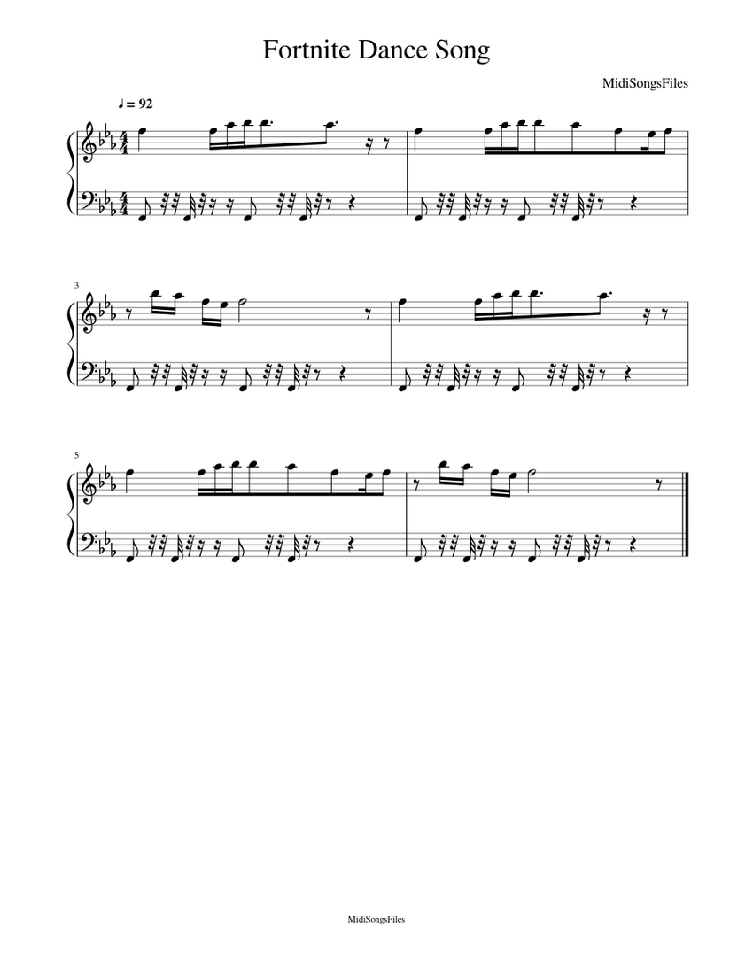 Fortnite Dance Song Sheet music for Piano Solo Easy Musescore