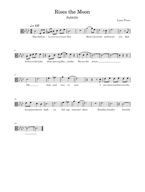 Rises the Moon – liana flores