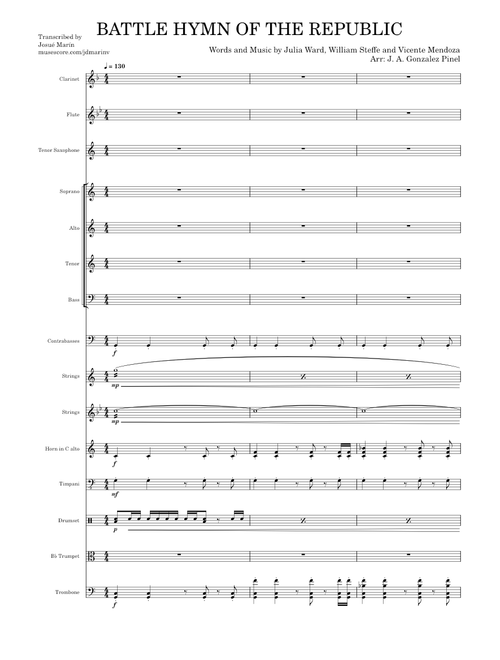 The Battle Hymn of the Republic (Gloria, Gloria Aleluya) [SATB] - William Steffe