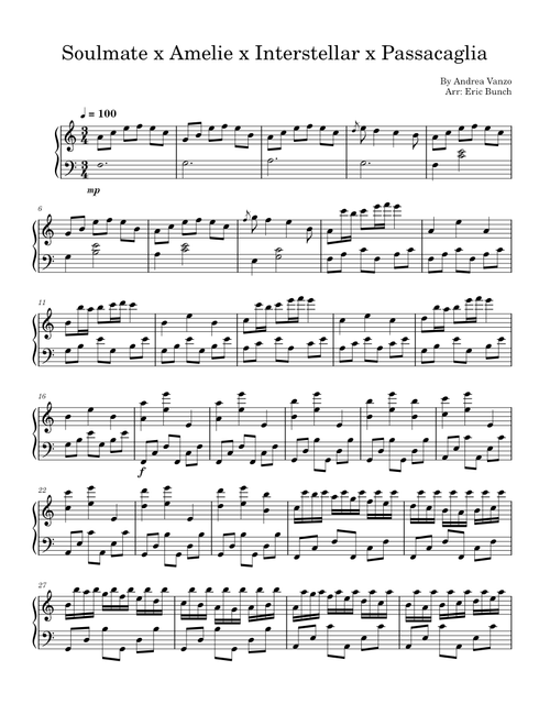 Soulmate x Amelie x Interstellar x Passacaglia – Andrea Vanzo