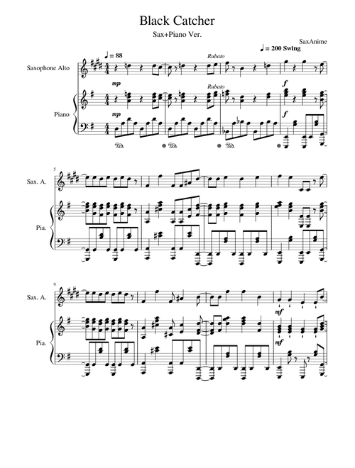 Black Catcher Sax/Piano  - Black Clover OP10