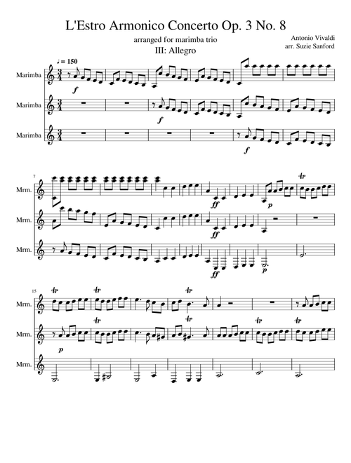 L'Estro Armonico Op. 3 No. 8 (movement three)