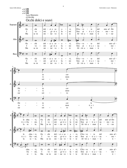 Occhi dolce e soavi - Luca Marenzio