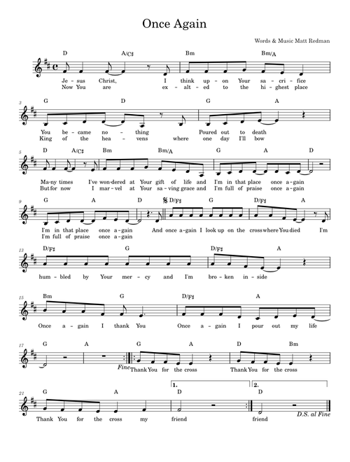 Once again – Matt Redman once again