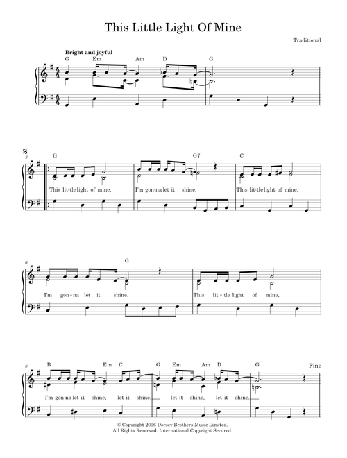 This Little Light Of Mine - African-American Spiritual