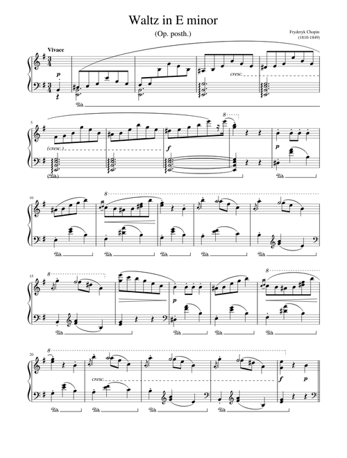 Chopin - Waltz in E minor