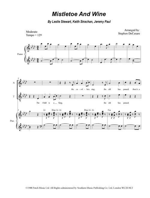 Mistletoe And Wine (Arr. Stephen DeCesare) - Cliff Richard (Piano Vocal)