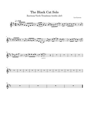 The Black Cat Sheet Music with Chords for Piano (Solo) easy
