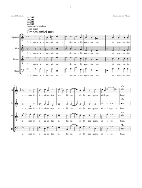Omnes amici mei - Ludovico da Viadana