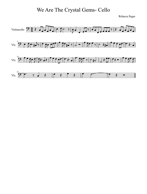 We Are The Crystal Gems- Cello