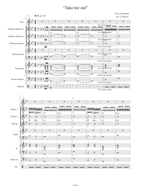 Take Me Out (Arr. Francesco Paolo Musto) - Franz Ferdinand (Small Ensemble)