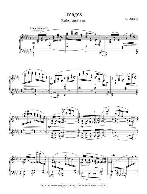 Debussy - Images: Reflets dans leau