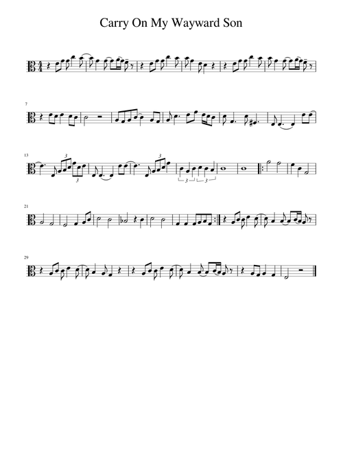Carryon My Wayward Son (Supernatural)