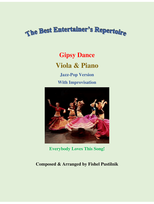 "Gipsy Dance" for Viola and Piano (with Improvisation)-Video - Fishel Pustilnik (Viola and Piano)