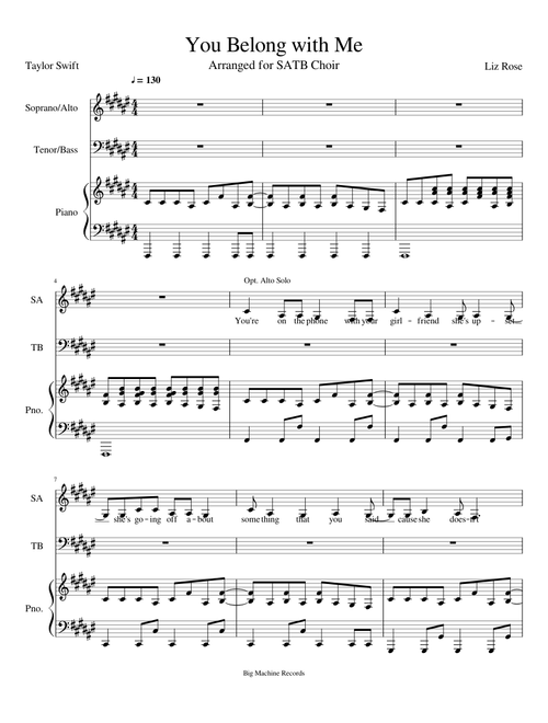 You Belong With Me - Taylor Swift
