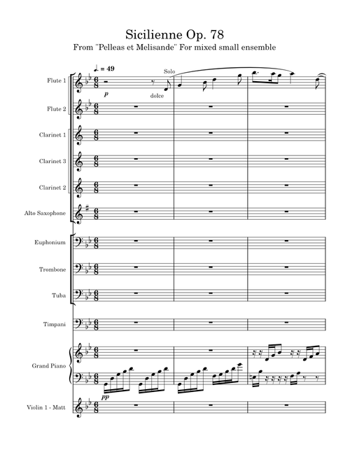 Sicilienne, Op.78 – Gabriel Fauré