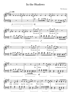 Free In The Shadows by The Rasmus sheet music | Download PDF or