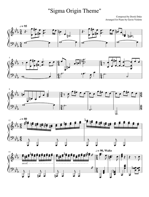 Sigma's Theme for Piano (What is that Melody?!)