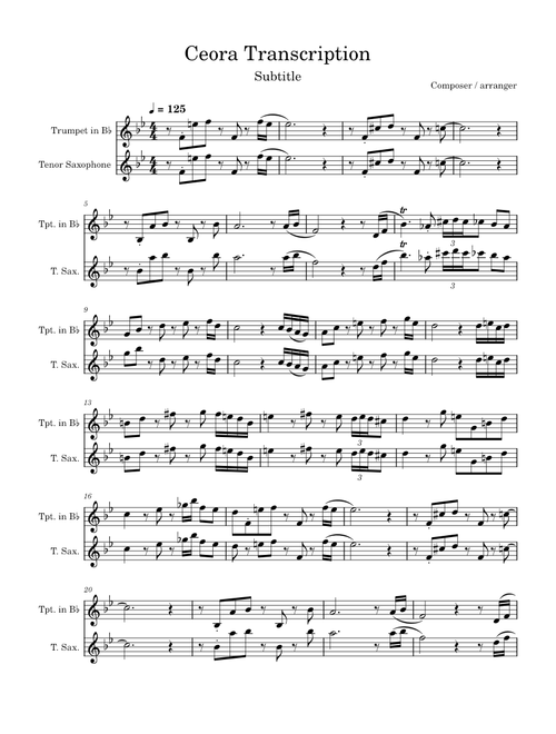 Ceora Transcription