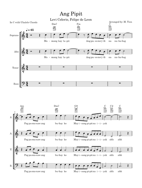 Ang Pipit – Levi Celerio, Felipe de Leon