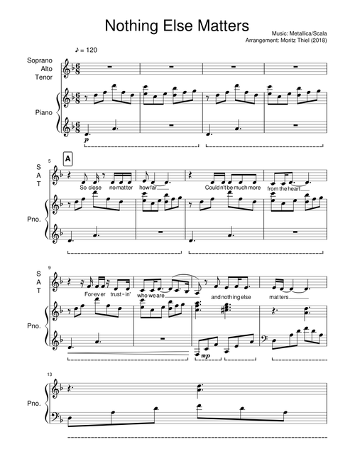 Scala & Kolacny Brothers - Nothing Else Matters, D Minor