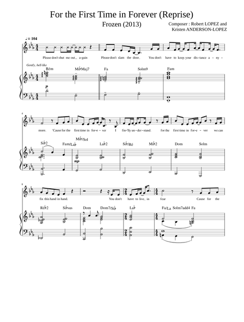 For The First Time in Forever - Reprise