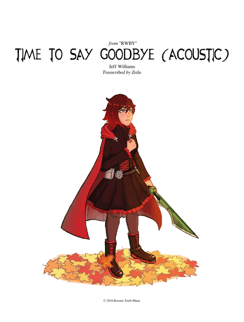 RWBY - Time To Say Goodbye (Acoustic) (Ensemble)