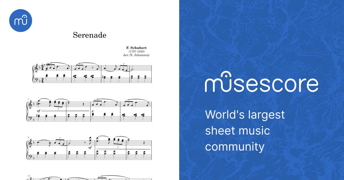 Serenade – Franz Schubert Serenade - Beginner Version Sheet