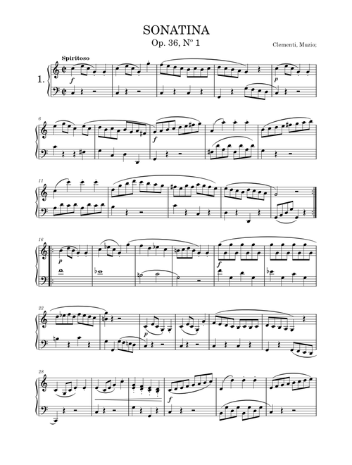 Sonatina, Op.36 No. 1