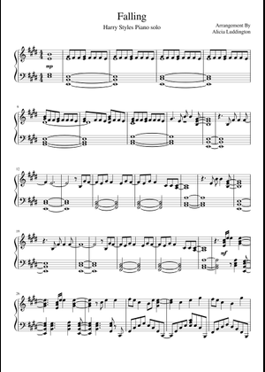Falling by Harry Styles Sheet Music for Piano (Solo) easy | MuseScore.com